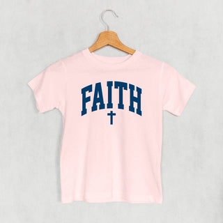 Faith Arch Tee (Blue) (Kids) POD - Apparel Ivy + Cloth Style: Toddler Tee Color: Pink Size: 2T
