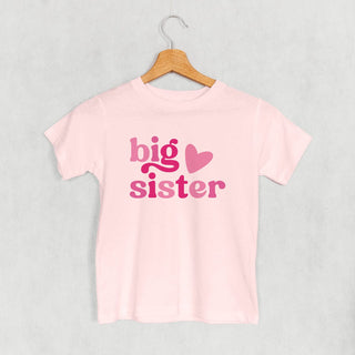 Big Sister Pink Heart Tee (Kids) POD - Apparel Ivy + Cloth Style: Toddler Tee Color: Pink Size: 2T