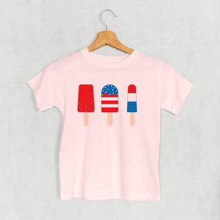 Red White & Blue Popsicles Tee (Kids) POD - Apparel Ivy + Cloth Style: Toddler Tee Color: Pink Size: 2T