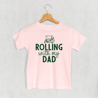 Rolling With My Dad Tee (Kids) POD - Apparel Ivy + Cloth Style: Toddler Tee Color: Pink Size: 2T