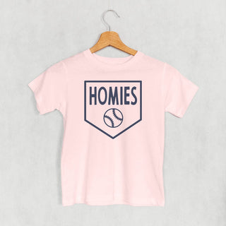 Homies Baseball (Kids) POD - Apparel Ivy + Cloth Style: Toddler Tee Color: Pink Size: 2T