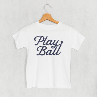 Play Ball Tee (Vintage Script Kids) POD - Apparel Ivy + Cloth Style: Toddler Tee Color: White Size: 2T