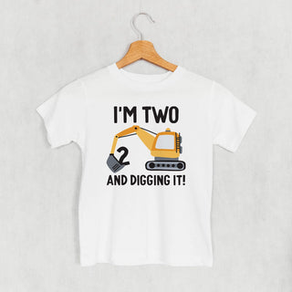 I'm 2 And Digging It Tee (Kids) POD - Apparel Ivy + Cloth Style: Toddler Tee Color: White Size: 2T