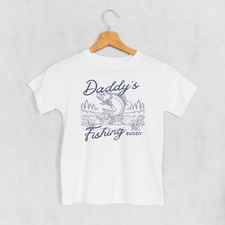 Daddy's Fishing Buddy Tee (Kids) POD - Apparel Ivy + Cloth Style: Youth Tee Color: White Size: YS