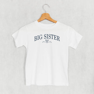 Big Sister 2026 Bow Tee (Kids) POD - Apparel Ivy + Cloth Style: Toddler Tee Color: White Size: 2T