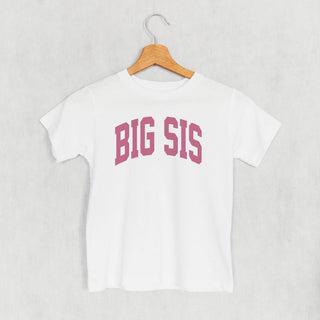 Big Sis Pink Arch Tee (Kids) POD - Apparel Ivy + Cloth Style: Toddler Tee Color: White Size: 2T