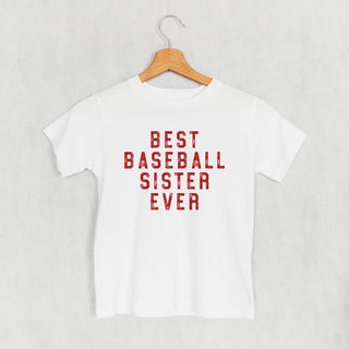 Best Baseball Sister Ever Tee (Kids) POD - Apparel Ivy + Cloth Style: Toddler Tee Color: White Size: 2T