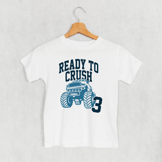 Ready To Crush 3 Tee (Kids) POD - Apparel Ivy + Cloth Style: Toddler Tee Color: White Size: 2T