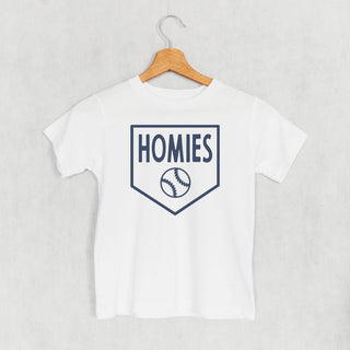 Homies Baseball Tee (Kids) POD - Apparel Ivy + Cloth Style: Toddler Tee Color: White Size: 2T