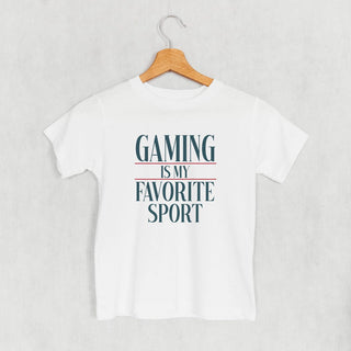 Gaming Is My Favorite Sport Tee (Kids) POD - Apparel Ivy + Cloth Style: Toddler Tee Color: White Size: 2T