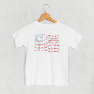 Seashell + Starfish Flag Tee (Kids) POD - Apparel Ivy + Cloth Style: Toddler Tee Color: White Size: 2T