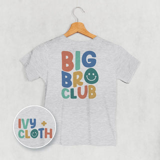 Big Bro Club (Kids Back Print) POD - Apparel Ivy + Cloth Style: Toddler Tee Color: Heather Size: 2T