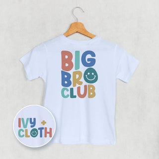 Big Bro Club Tee (Kids Back Print) POD - Apparel Ivy + Cloth Style: Toddler Tee Color: Light Blue Size: 2T