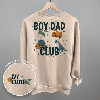 Boy Dad Club Doodles Tee (Back Print) POD - Apparel Ivy + Cloth Style: Sweatshirt Color: Sandstone Size: S