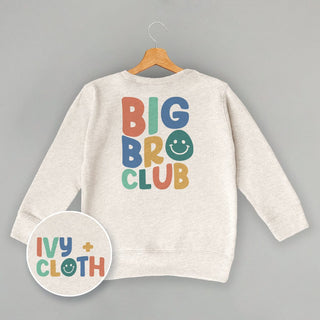 Big Bro Club Tee (Kids Back Print) POD - Apparel Ivy + Cloth Style: Toddler Tee Color: Natural Size: 2T