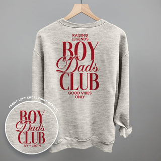 Boy Dads Club Tee (Red) (Back Print) POD - Apparel Ivy + Cloth Style: Sweatshirt Color: Oatmeal Size: S