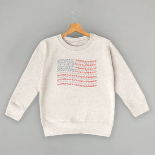 Seashell + Starfish Flag Tee (Kids) POD - Apparel Ivy + Cloth Style: Toddler Crewneck Color: Natural Heather Size: 2T