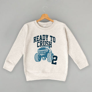 Ready To Crush 2 Tee (Kids) POD - Apparel Ivy + Cloth Style: Toddler Crewneck Color: Natural Heather Size: 2T