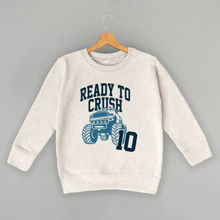 Ready To Crush 10 Tee (Kids) POD - Apparel Ivy + Cloth Style: Toddler Crewneck Color: Natural Heather Size: 2T