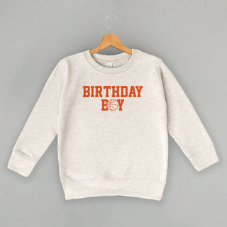 The Birthday Boy Basketball Tee (Kids) POD - Apparel Ivy + Cloth Style: Toddler Crewneck Color: Natural Heather Size: 2T