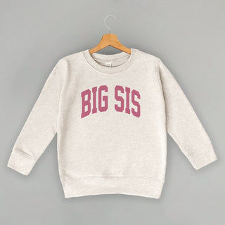 Big Sis Pink Arch Tee (Kids) POD - Apparel Ivy + Cloth Style: Toddler Crewneck Color: Natural Heather Size: 2T