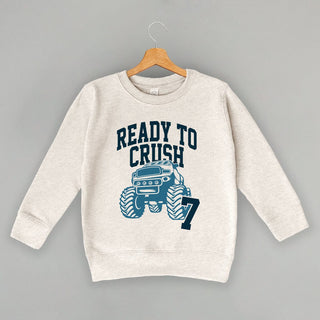 Ready To Crush 7 Tee (Kids) POD - Apparel Ivy + Cloth Style: Toddler Crewneck Color: Natural Heather Size: 2T