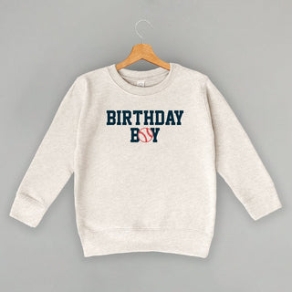 The Birthday Boy Baseball Tee (Kids) POD - Apparel Ivy + Cloth Style: Toddler Crewneck Color: Natural Heather Size: 2T