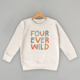 Four Ever Wild Tee (Kids) POD - Apparel Ivy + Cloth Style: Toddler Crewneck Color: Natural Heather Size: 2T