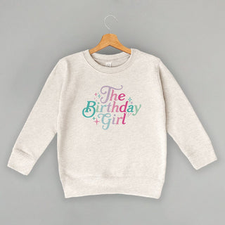 The Birthday Girl Sparkles Tee (Kids) POD - Apparel Ivy + Cloth Style: Toddler Crewneck Color: Natural Heather Size: 2T