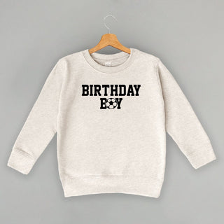 The Birthday Boy Soccer Tee (Kids) POD - Apparel Ivy + Cloth Style: Toddler Crewneck Color: Natural Heather Size: 2T