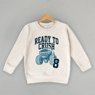 Ready To Crush 8 Tee (Kids) POD - Apparel Ivy + Cloth Style: Toddler Crewneck Color: Natural Heather Size: 2T