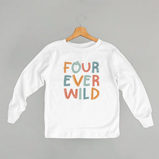 Four Ever Wild Tee (Kids) POD - Apparel Ivy + Cloth Style: Toddler Long Sleeve Color: White Size: 2T