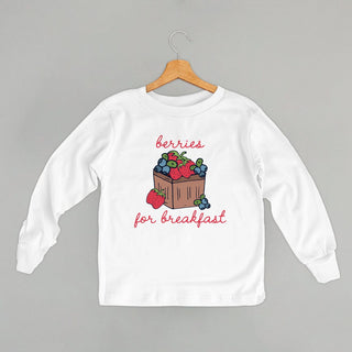 Berries For Breakfast Tee (Kids) POD - Apparel Ivy + Cloth Style: Toddler Long Sleeve Color: White Size: 2T