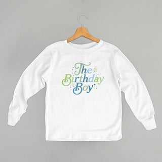 The Birthday Boy Lightning Bolts Tee (Kids) POD - Apparel Ivy + Cloth Style: Toddler Long Sleeve Color: White Size: 2T