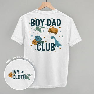 Boy Dad Club Doodles Tee (Back Print) POD - Apparel Ivy + Cloth Style: Comfort Colors Tee Color: White Size: S