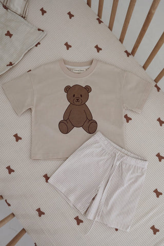 Child Short Set - Teddy Short Set forever french baby Size: 6-12 Months
