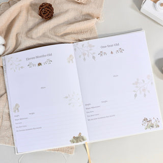 The Story of You: Fearfully and Wonderfully Made (Forest Friends) - Linen Baby Keepsake Book with Storage Box HeyPeacock