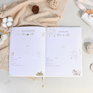 The Story of You: Fearfully and Wonderfully Made (Forest Friends) - Linen Baby Keepsake Book with Storage Box HeyPeacock