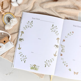 The Story of You: Fearfully and Wonderfully Made (Forest Friends) - Linen Baby Keepsake Book with Storage Box HeyPeacock