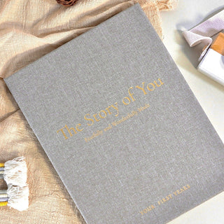 The Story of You: Fearfully and Wonderfully Made (Bear Forest) - Linen Baby Keepsake Book with Storage Box HeyPeacock