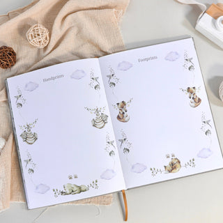 The Story of You: Fearfully and Wonderfully Made (Bear Forest) - Linen Baby Keepsake Book with Storage Box HeyPeacock