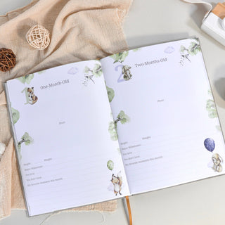 The Story of You: Fearfully and Wonderfully Made (Bear Forest) - Linen Baby Keepsake Book with Storage Box HeyPeacock