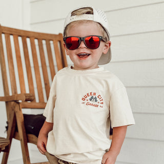 Queen City Garage Tee - Vintage CreamBaby & Toddler TopsLITTLE RAD THINGSSize: 12/18M
