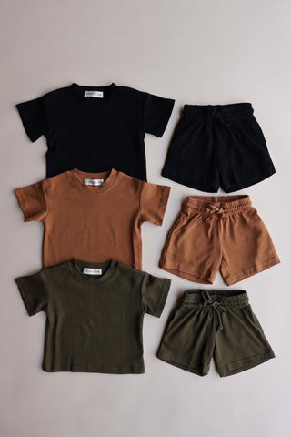 Kids Sweat Short SetAxel and RoseColor: BlackSize: Newborn