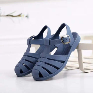 Roman Kids' Barefoot Jelly Sandals | Waterproof & Wide Toe Box Jelly Sandal ozznekshoes Shoe size: 6 Color: Blue