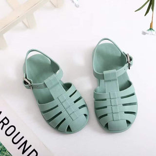 Roman Kids' Barefoot Jelly Sandals | Waterproof & Wide Toe Box Jelly Sandal ozznekshoes Shoe size: 6 Color: Green