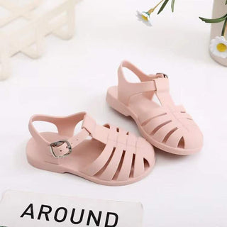 Roman Kids' Barefoot Jelly Sandals | Waterproof & Wide Toe Box Jelly Sandal ozznekshoes Shoe size: 6 Color: Pink
