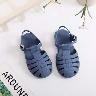 Roman Kids' Barefoot Jelly Sandals | Waterproof & Wide Toe Box Jelly Sandal ozznekshoes Shoe size: 6 Color: Blue