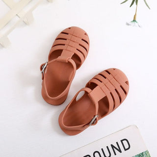 Roman Kids' Barefoot Jelly Sandals | Waterproof & Wide Toe Box Jelly Sandal ozznekshoes Shoe size: 6 Color: Blue