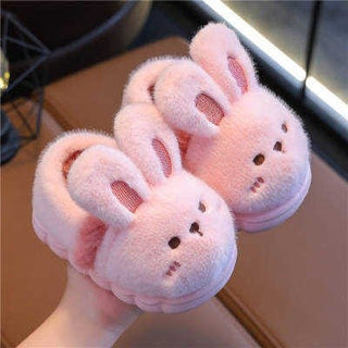 Kids Fuzzy Slippers | Bear & Bunny Animal House Shoes Slippers ozznekshoes Shoe size: 6.5-7.5 Color: Brown Bear